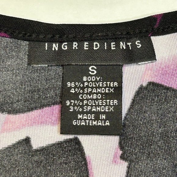 Ingredients Small Short Sleeve Blouse Black/Purple - Picture 5 of 5